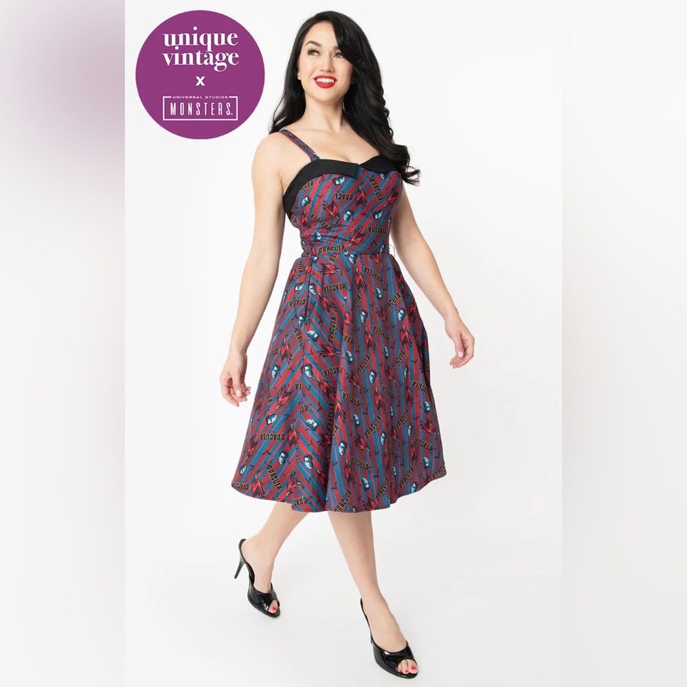 Unique Vintage x Universal Monsters Dracula Halloween Dress